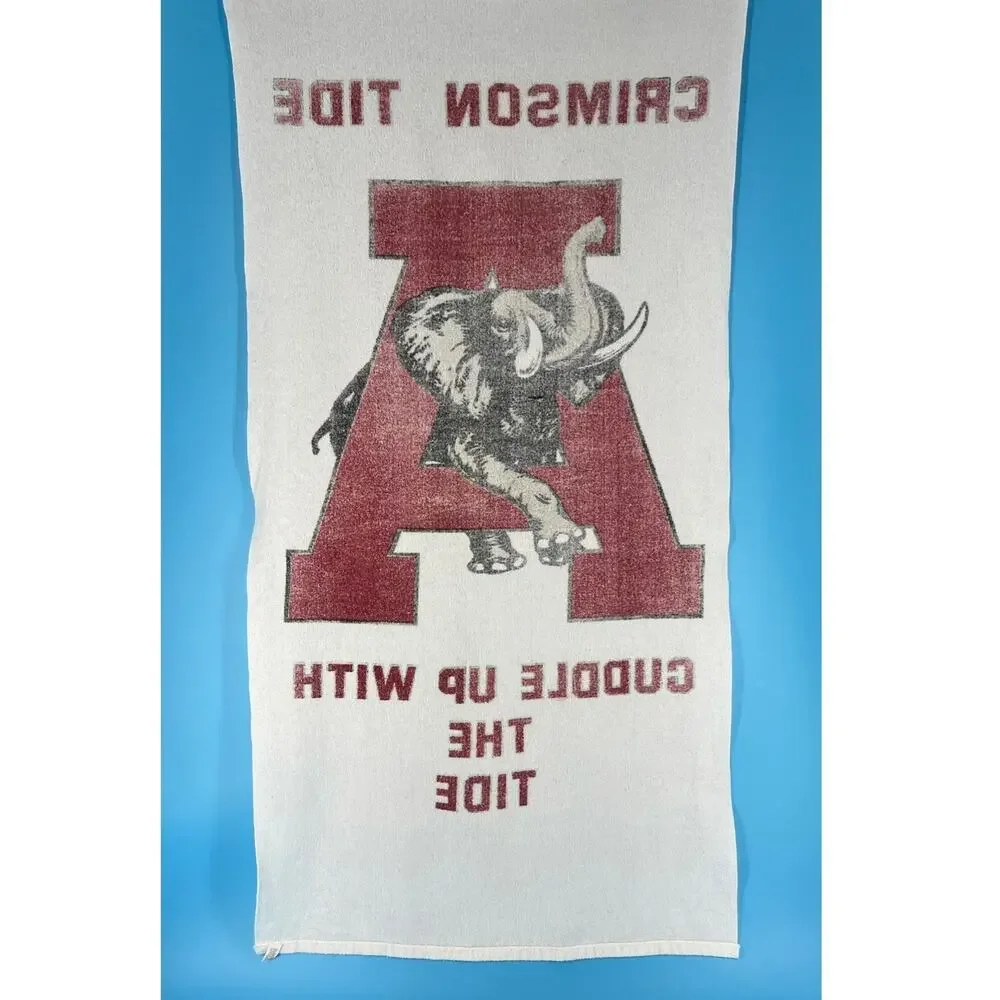 80s Alabama Crimson Tide beach towel 1980s vintage